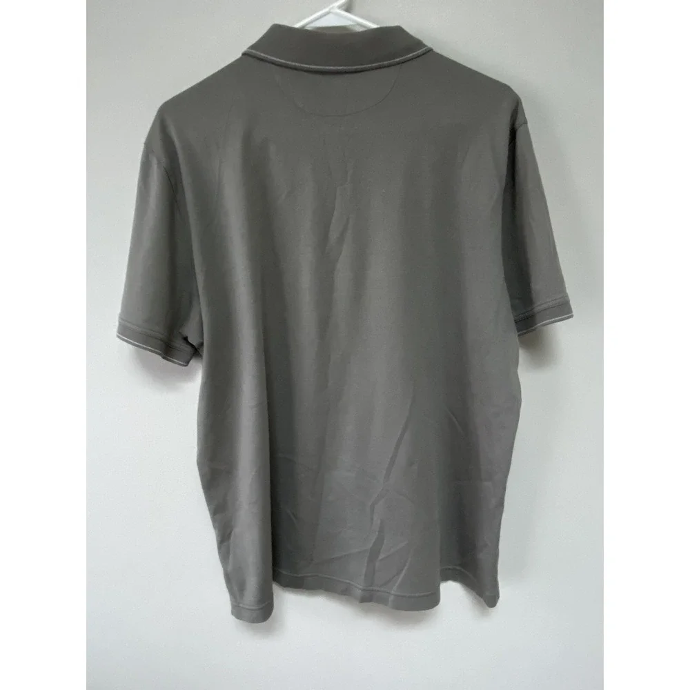 Banana Republic Mens Luxury Touch Polo Short Sleeve Grey Shirt XL
